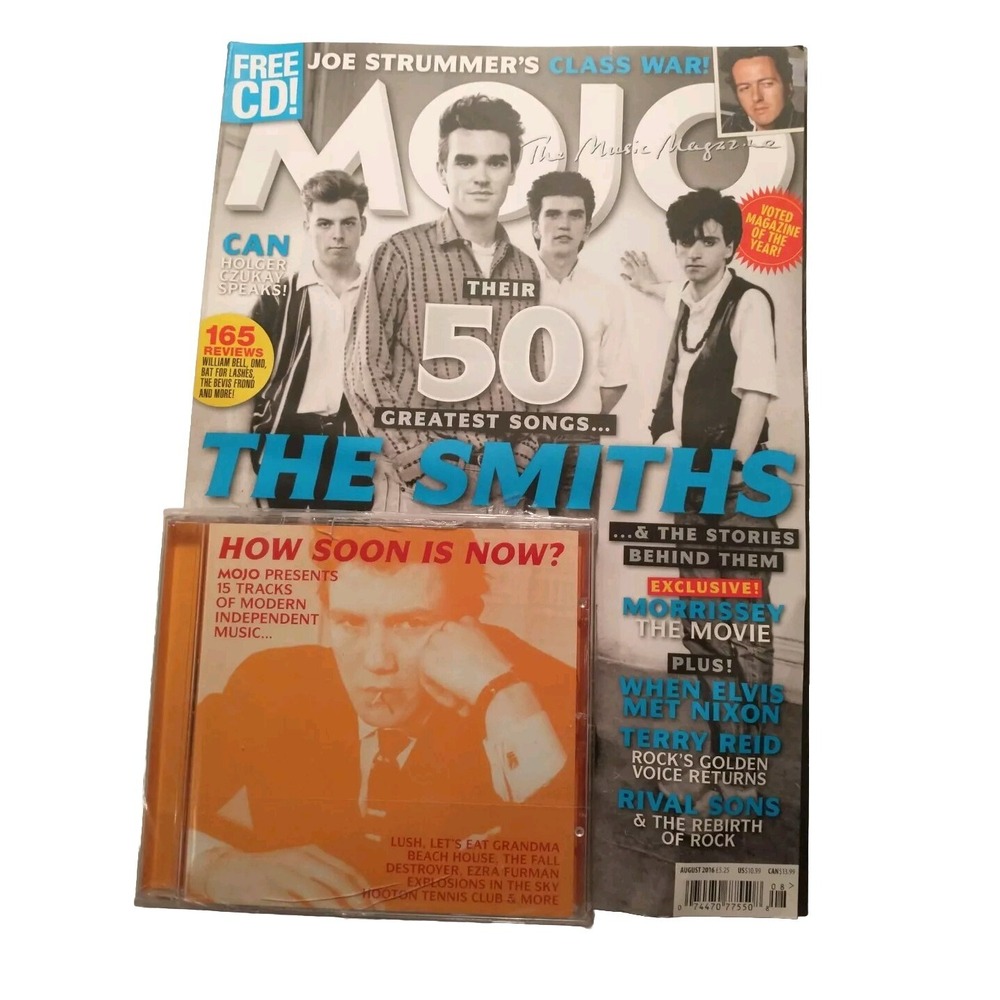 Mojo Music Magazine August 2016 The Smiths Morrissey Free CD How Soon Is Now